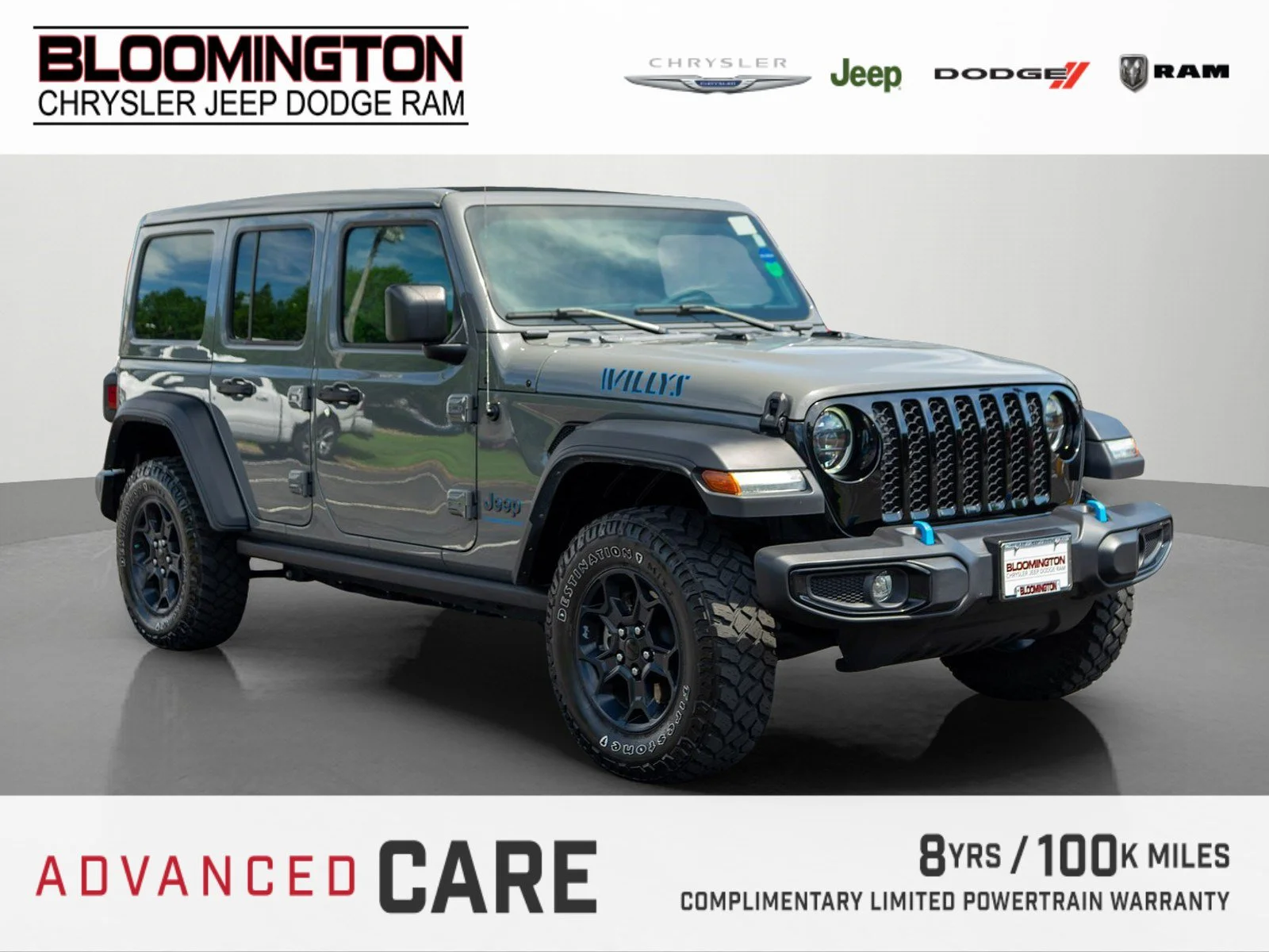 Used 2023 Sting-Gray Clearcoat Jeep Willys 4xe image 1