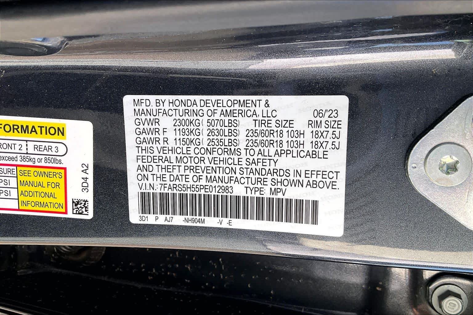 Used 2023 Meteorite Gray Metallic Honda Sport image 36