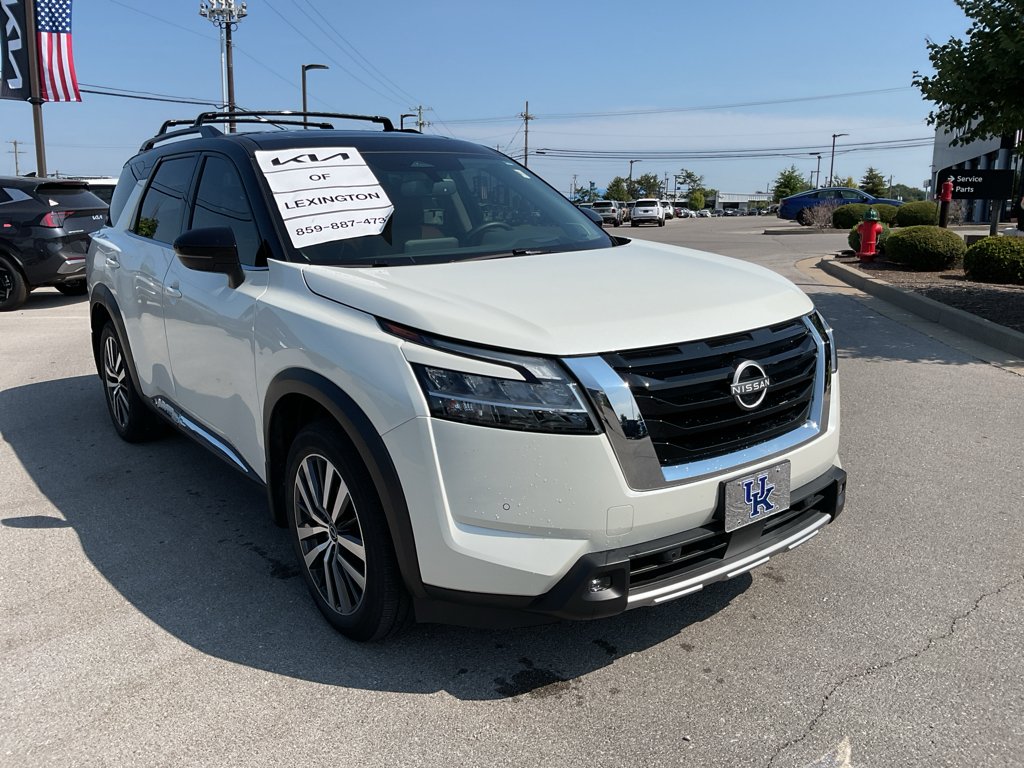 Used 2022 Pearl White Tricoat/Super Black Nissan Platinum image 2