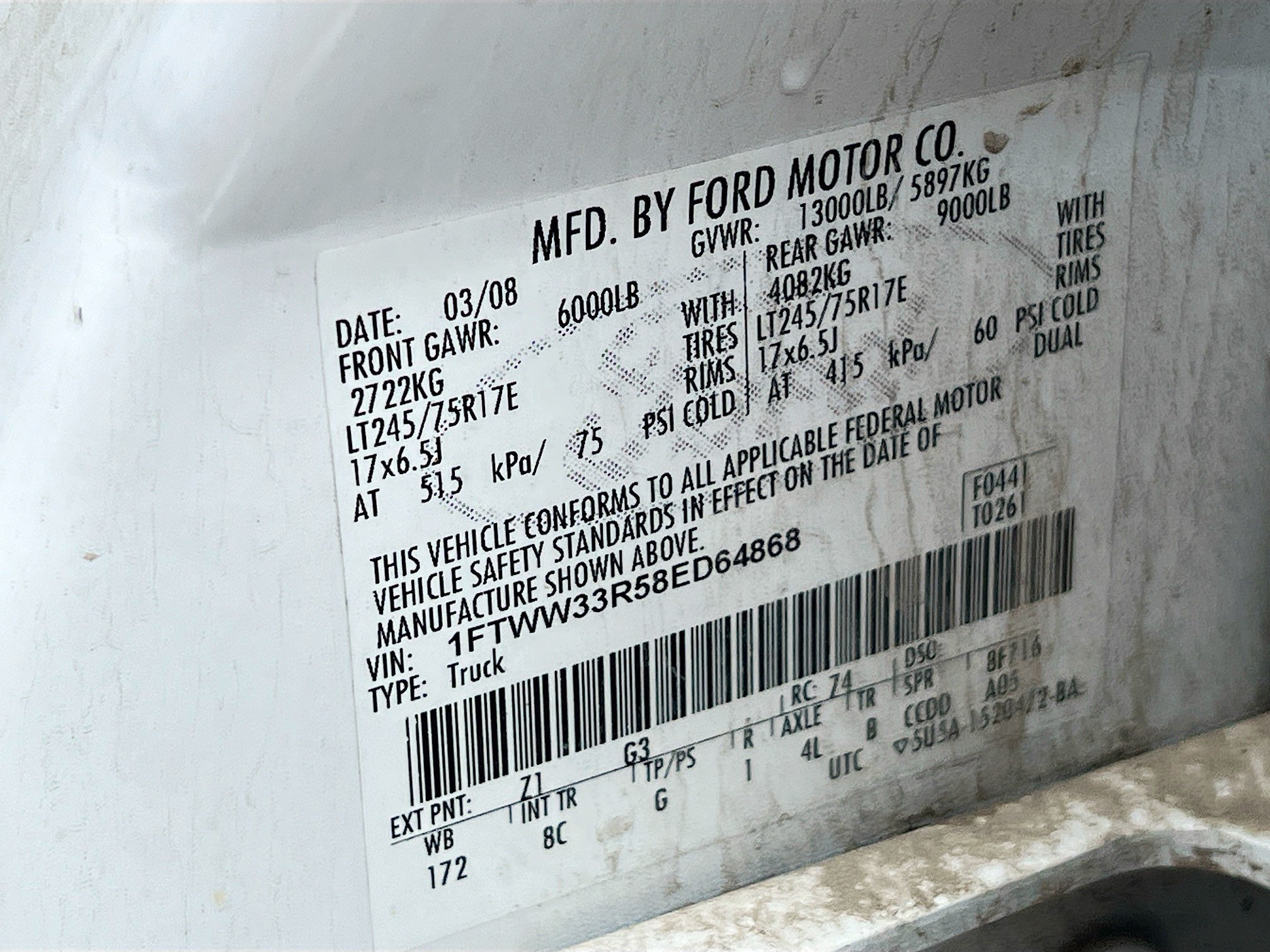 Used 2008 White Ford LARIAT image 9