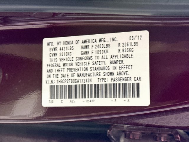 Used 2012 Red Honda EX-L image 30