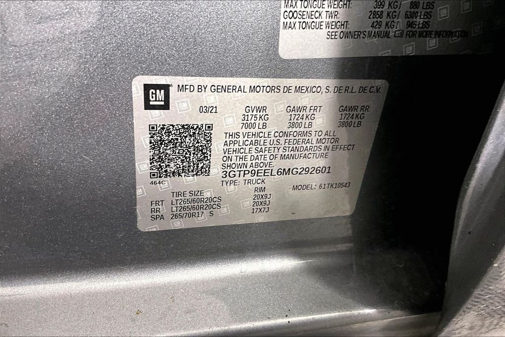 Used 2021 Gray GMC AT4 image 5