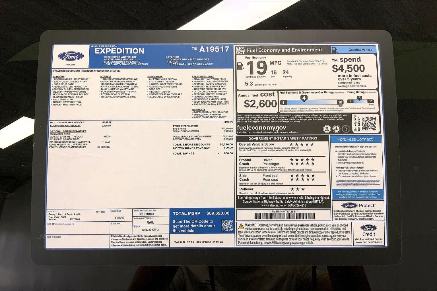 New 2026 Glacier Gray Metallic Tri-Coat Ford Active image 21
