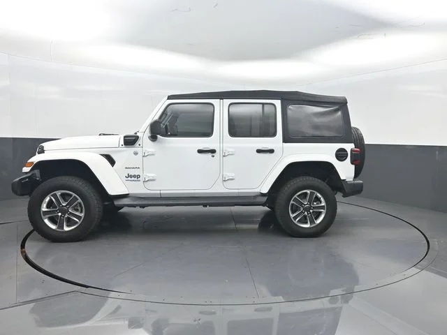 Used 2021 White Jeep Unlimited Sahara 4xe image 3