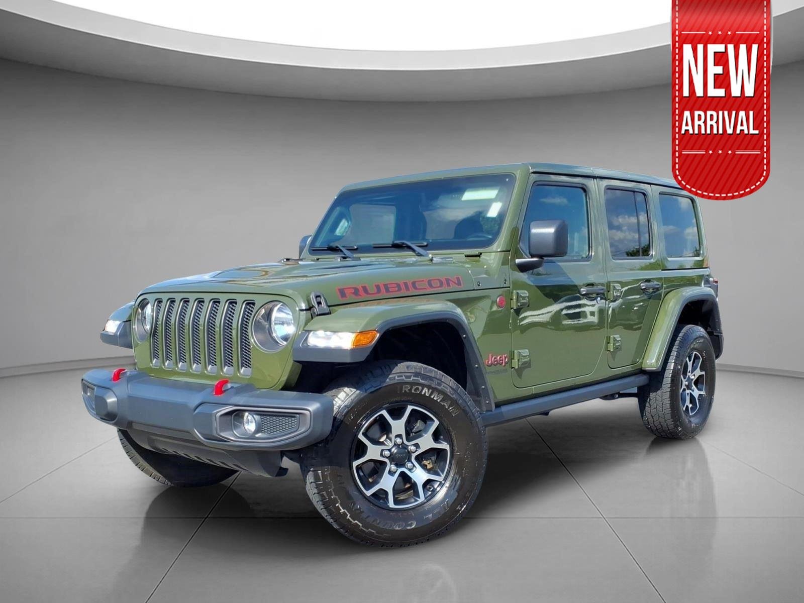 Used 2021 Sarge Green Clearcoat Jeep Unlimited Rubicon image 1