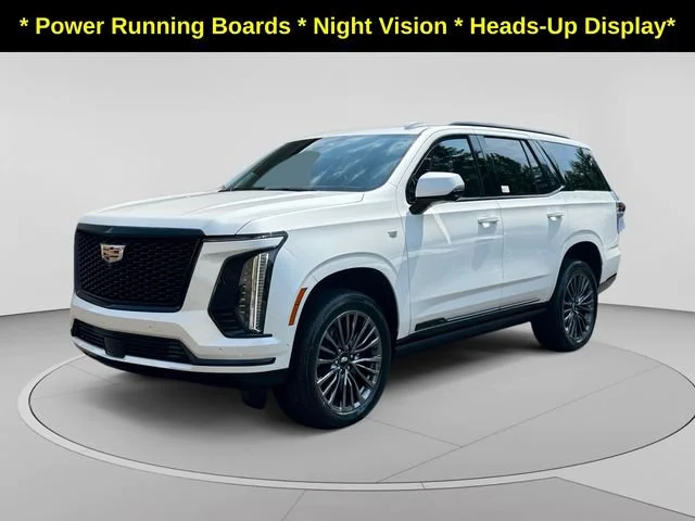 Used 2025 Crystal White Tricoat Cadillac Sport Platinum image 1