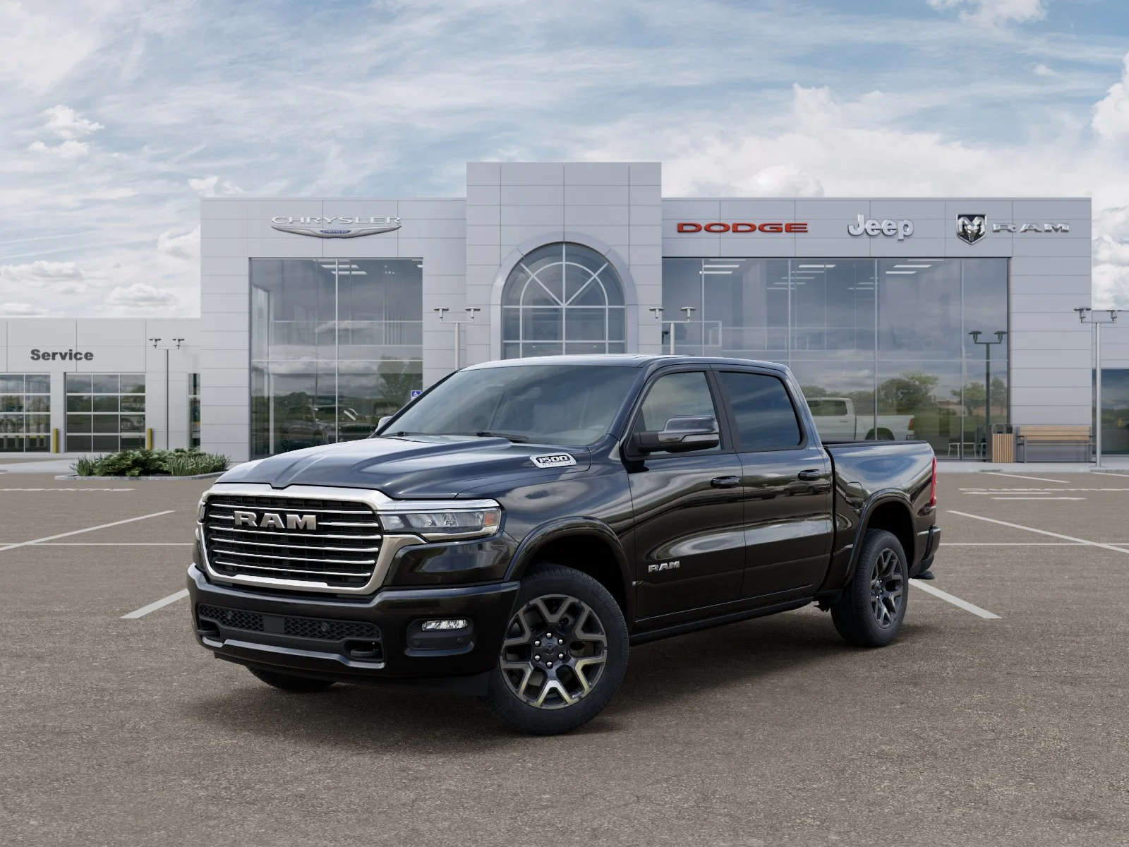 New 2026 Diamond Black Crystal Pearl-Coat Exterior Paint RAM Laramie image 31