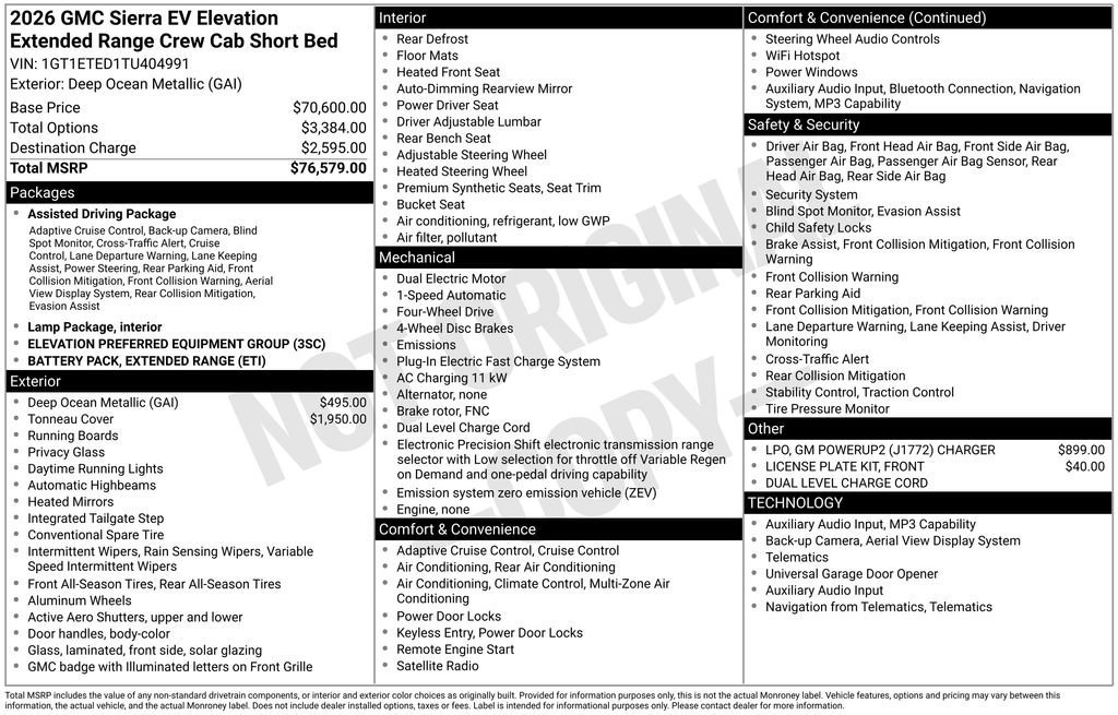 2026 GMC Sierra EV Elevation - Photo 34