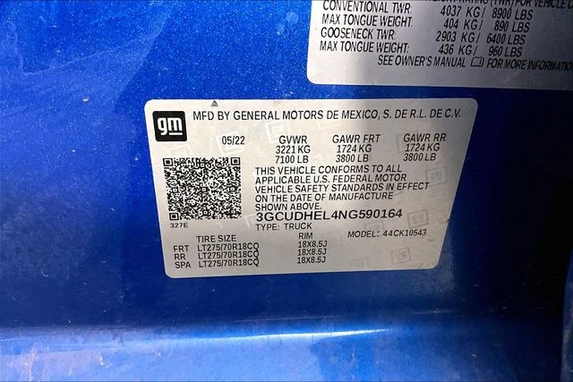 Used 2022 Blue Chevrolet ZR2 image 4