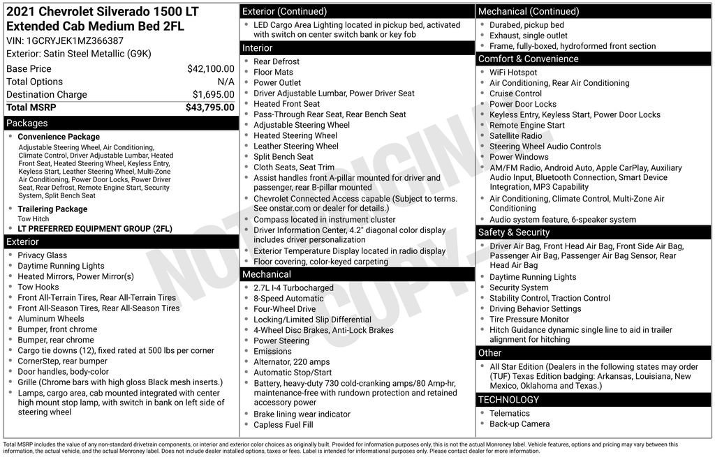 Used 2021 SATIN STEEL METALLIC Chevrolet LT image 9