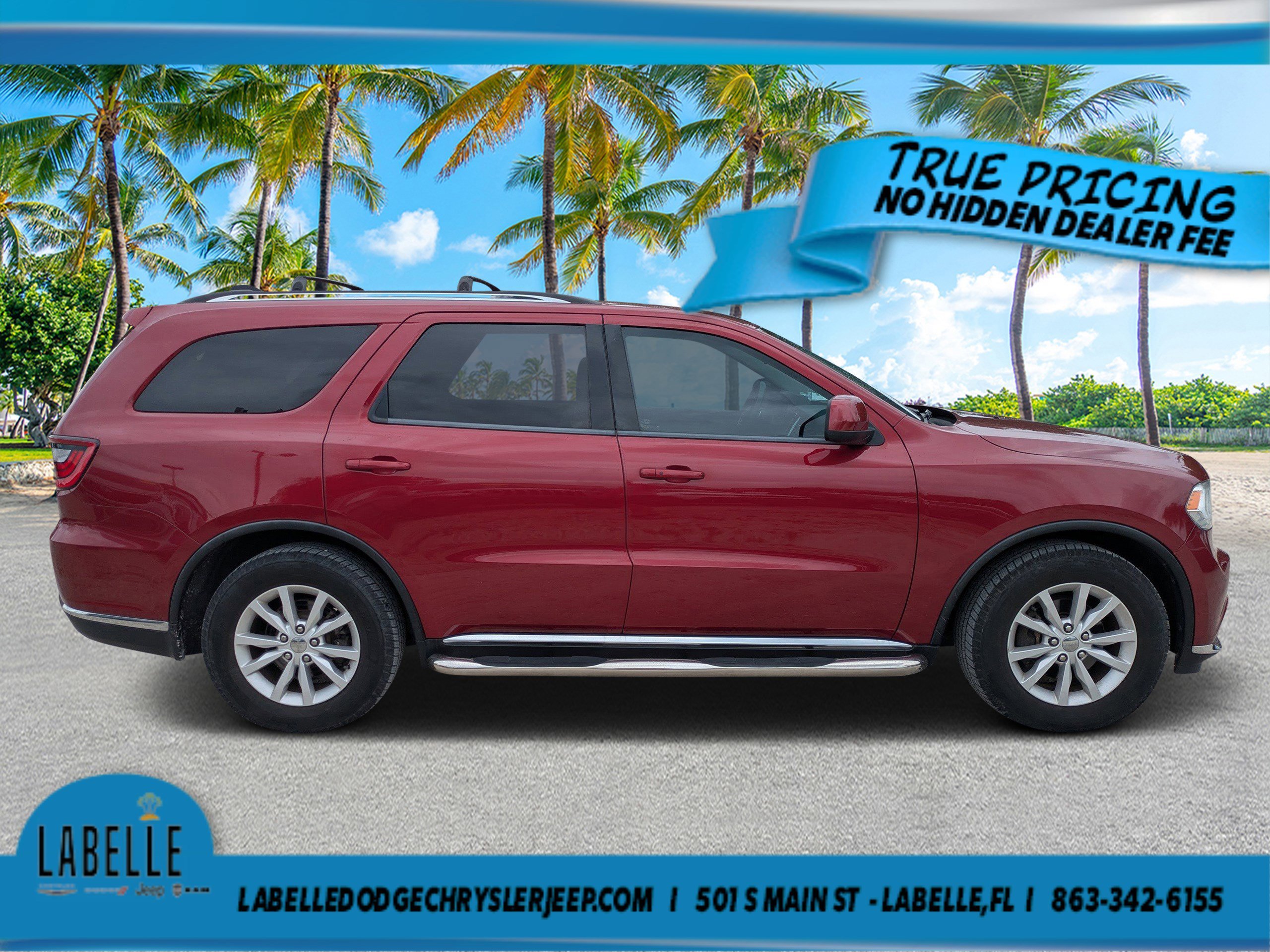 Used 2015 Deep Cherry Red Crystal Pearlcoat Dodge SXT image 2