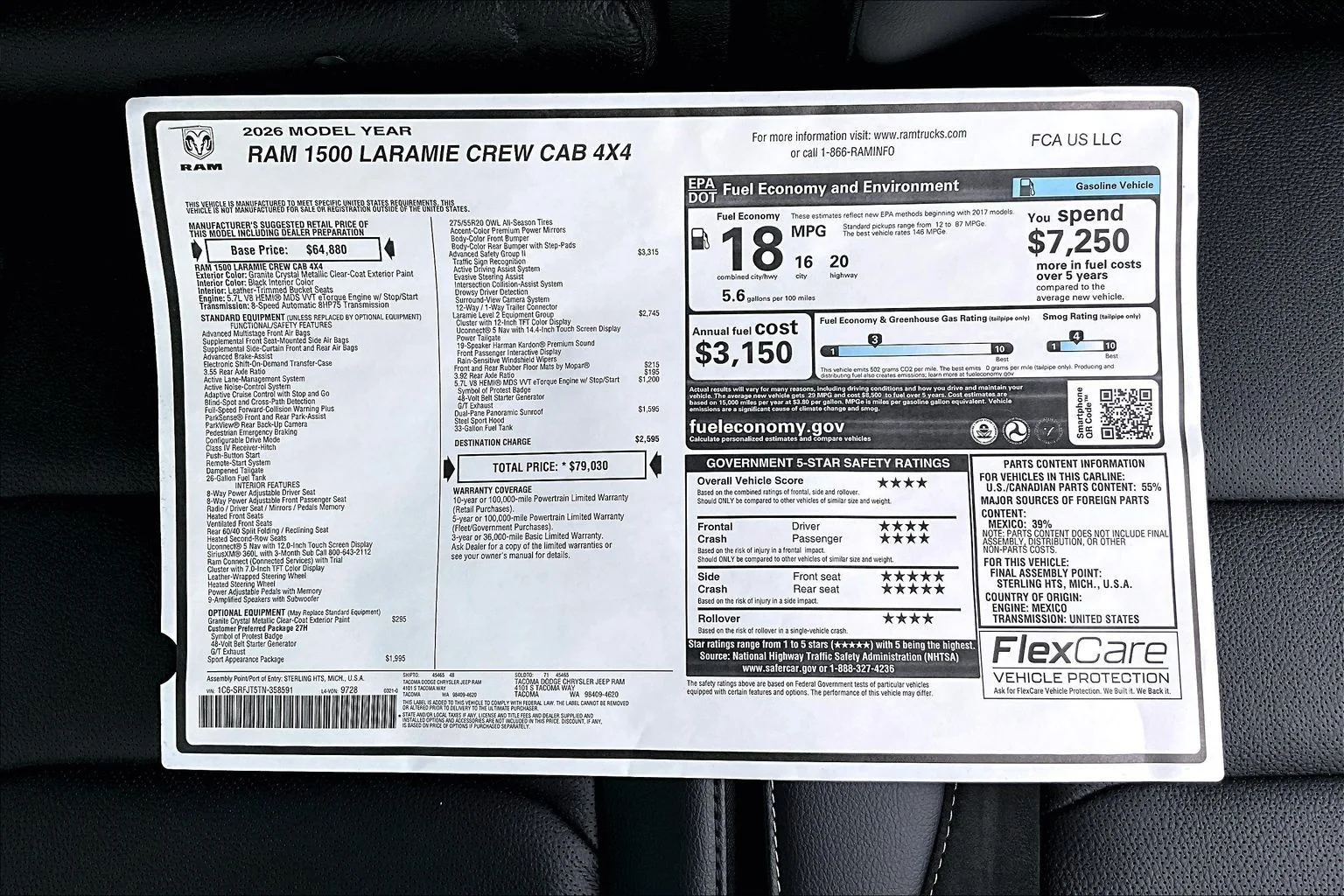 New 2026 Gray Ram Laramie image 14