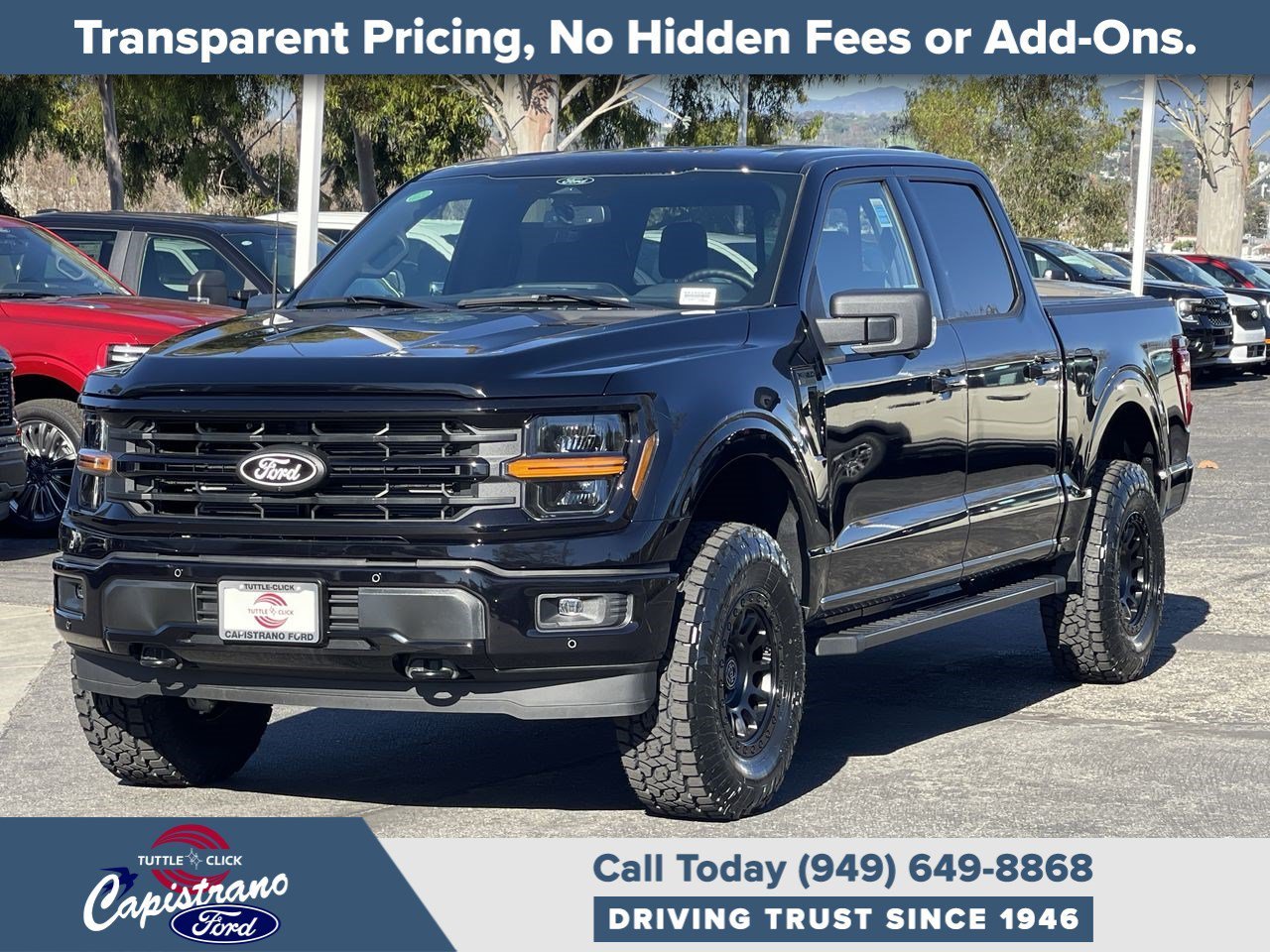 New 2025 Agate Black Metallic Ford XLT image 3