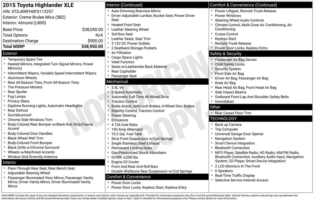 Used 2015  Toyota XLE V6 image 9