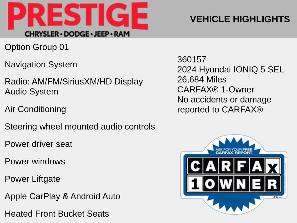 Used 2024 Hyundai IONIQ 5 SEL with VIN KM8KN4DE5RU292978 for sale in Las Vegas, NV