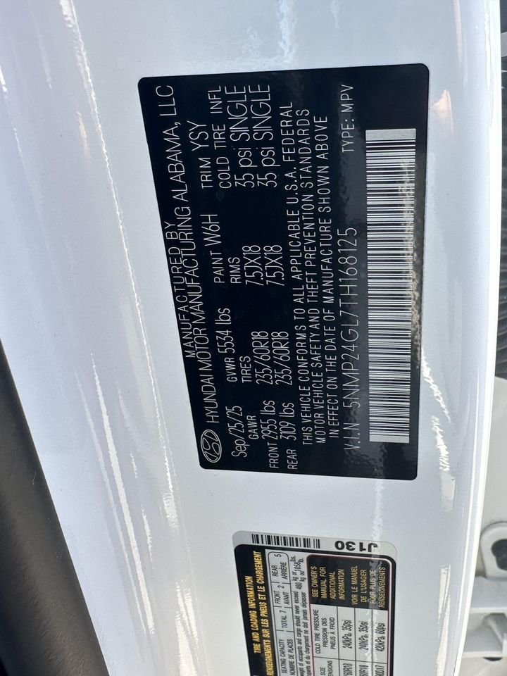 New 2026 Serenity White Hyundai SEL image 31