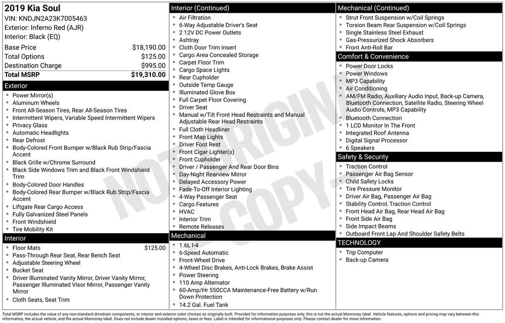 Used 2019 Red Kia Base image 9