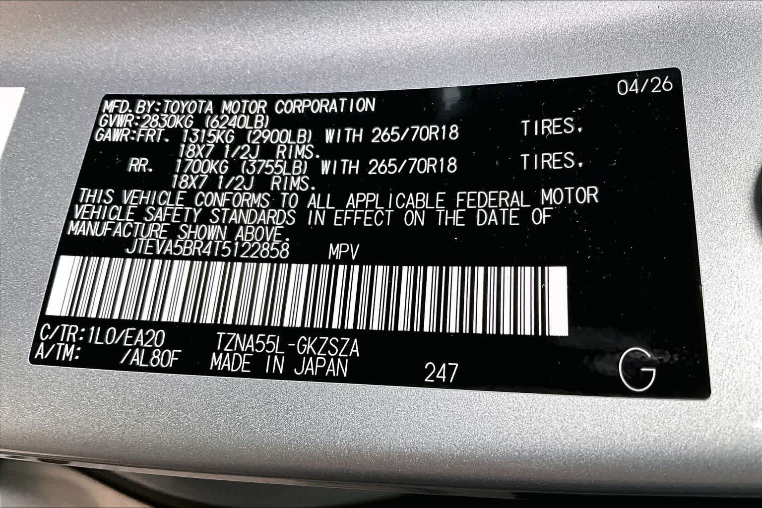New 2026 Cutting Edge Toyota TRD Off Road Premium image 20