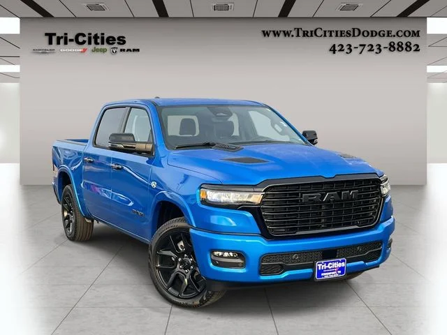 New 2026 Hydro Blue Pearl-Coat Exterior Paint RAM Laramie image 1