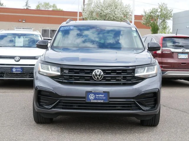 Certified 2022 Volkswagen Atlas SEL R-Line Black with VIN 1V2SR2CA6NC561726 for sale in Inver Grove Heights, Minnesota