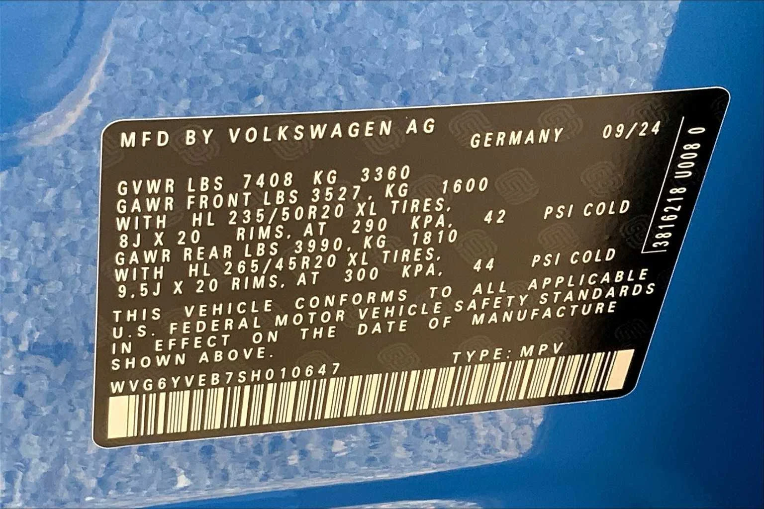 New 2025 Cabana Blue/Candy White Volkswagen 1st Edition image 20