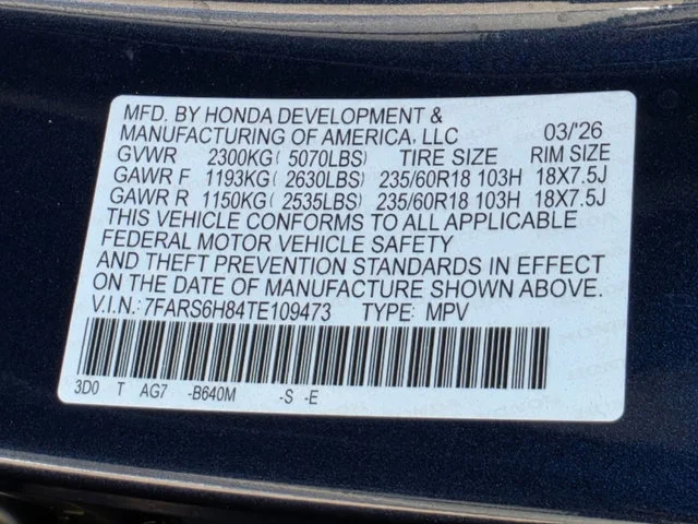 Certified Used 2026 Canyon River Blue Metallic Honda AWD Sport-L Hybrid image 35