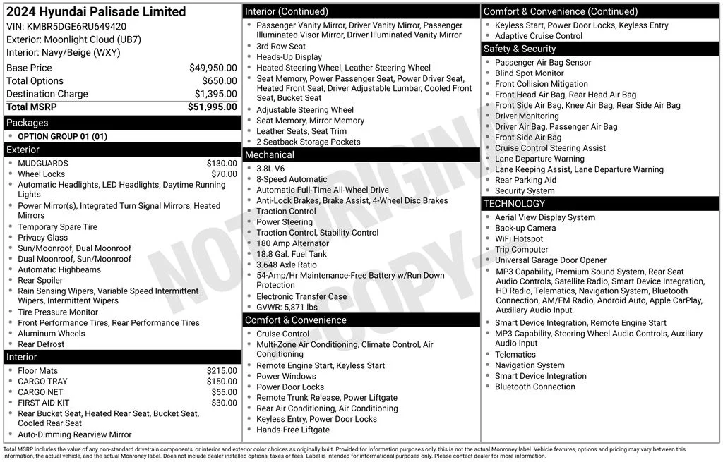 Used 2024 White Hyundai Limited image 6