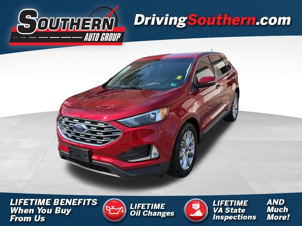 Used 2023 Red Ford Titanium image 1