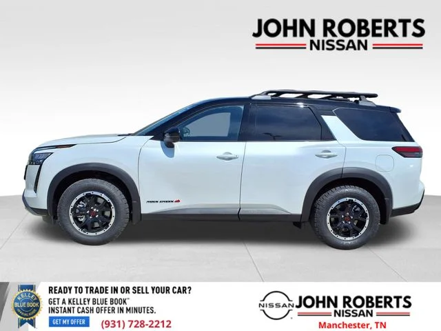 New 2026 Everest White Pearl TriCoat / Super Black Two-tone Nissan Rock Creek® image 2