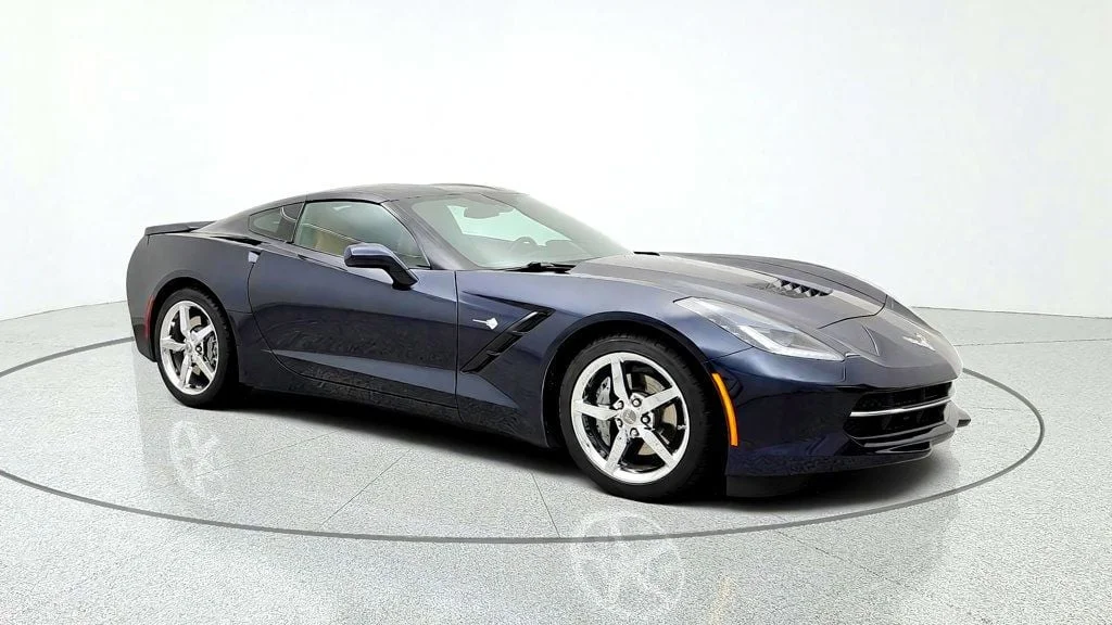 Used 2014 Night Race Blue Metallic Chevrolet 2dr Coupe w/2LT, Chrome Wheels, Performance Exhaust & Navigation image 3