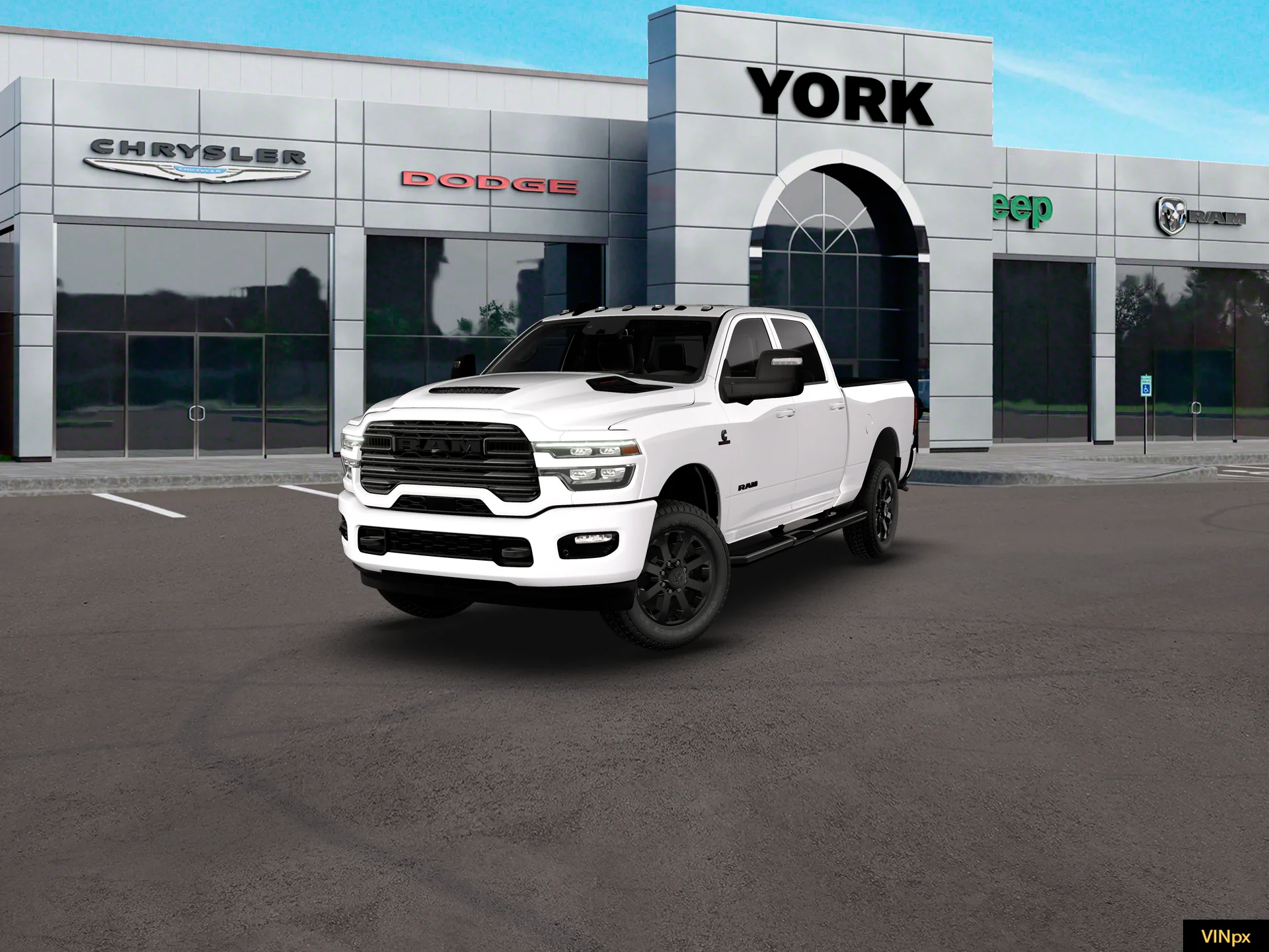 New 2026 Bright White Clear-Coat Exterior Paint RAM LARAMIE image 13