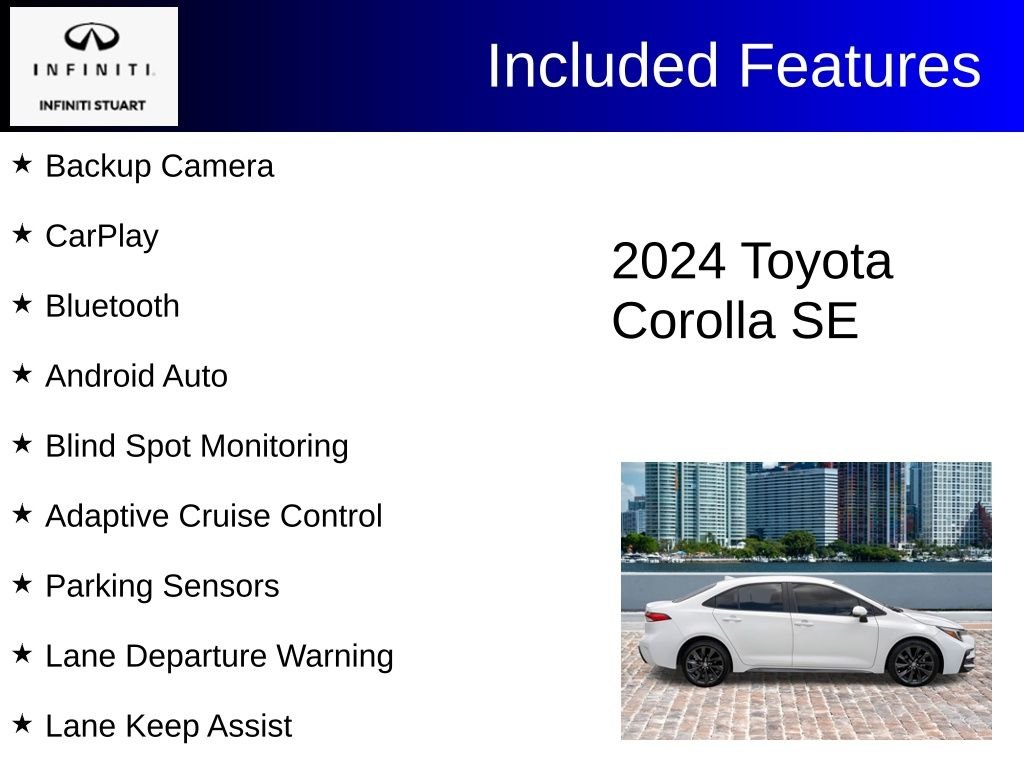 Used 2024 White Toyota SE image 2