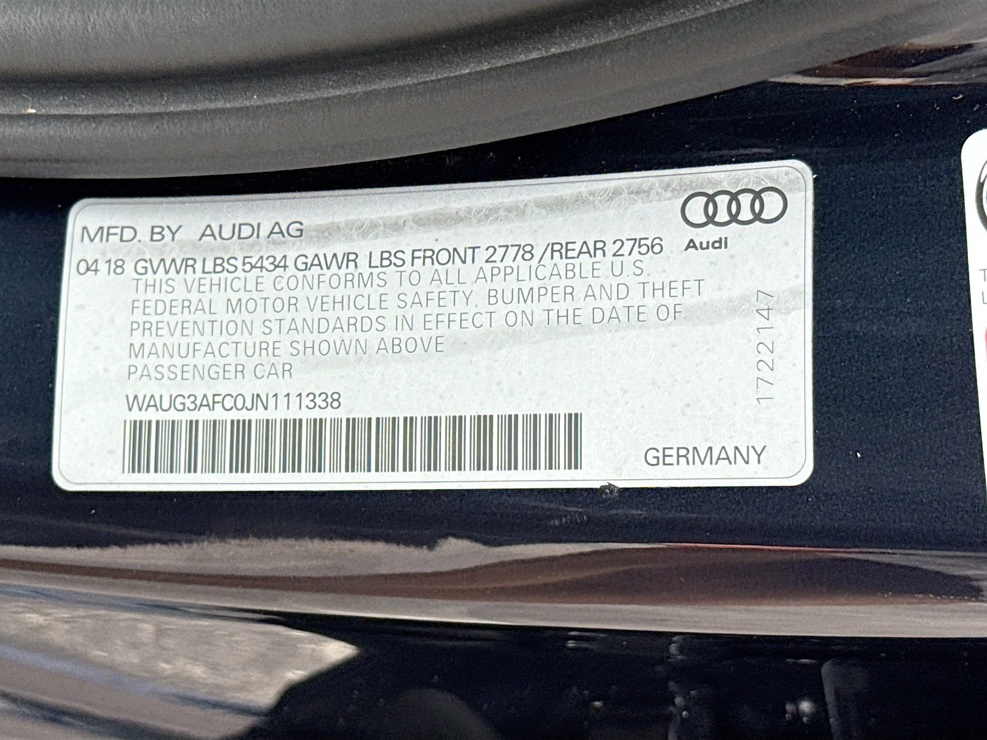 Used 2018 Moonlight Blue Metallic Audi Premium Plus image 44