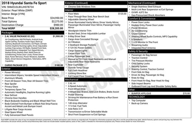 2018 Hyundai Santa Fe Sport 2.4 Base