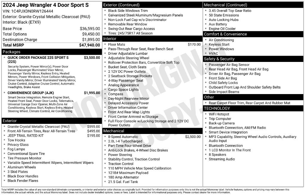 Used 2024 Gray Jeep Sport S image 3