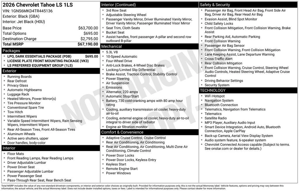 2026 Chevrolet Tahoe LS - Photo 6