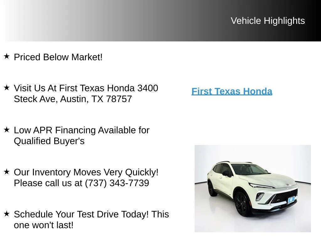 Used 2025 Summit White Buick Sport Touring image 9