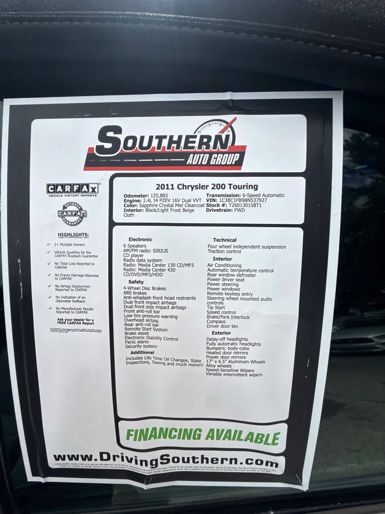 Used 2011 Black Chrysler S image 10