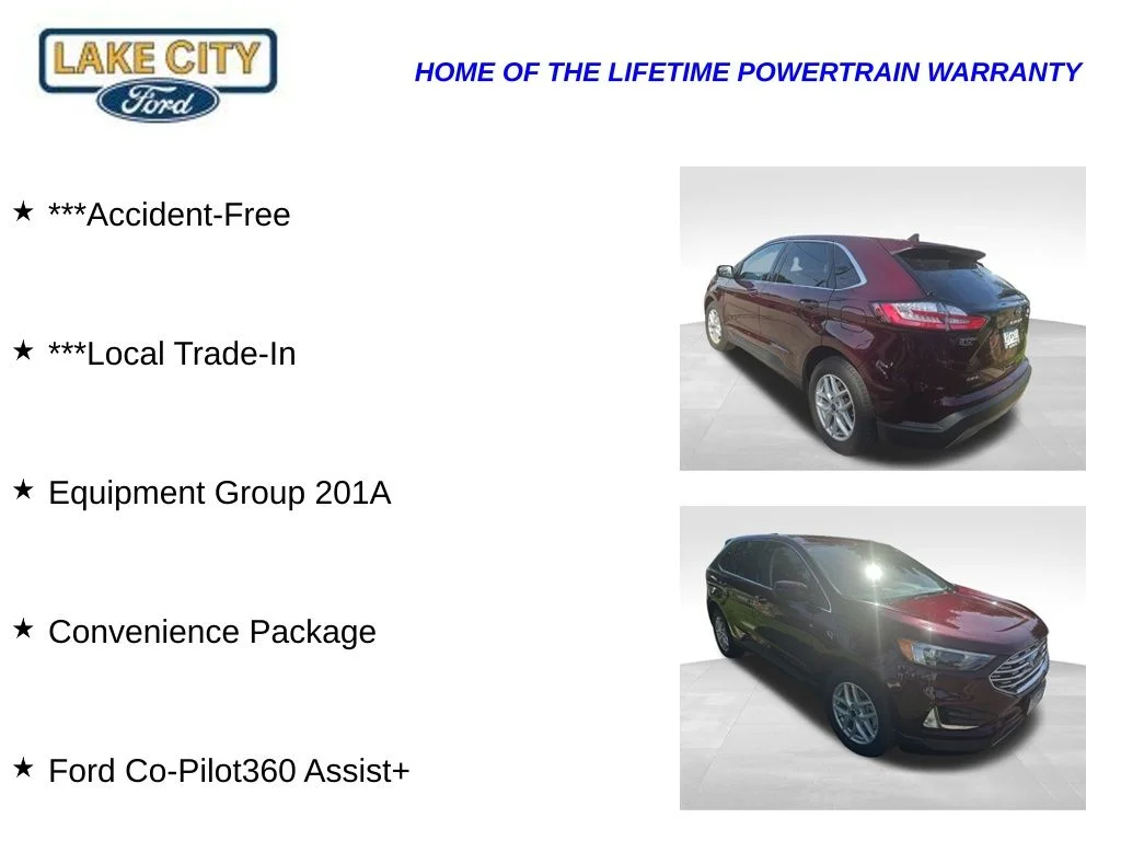 Used 2022 Burgundy Velvet Metallic Tinted Clearcoat Ford SEL image 5