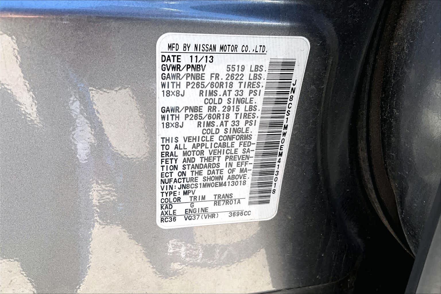 Used 2014 Graphite Shadow INFINITI  image 34