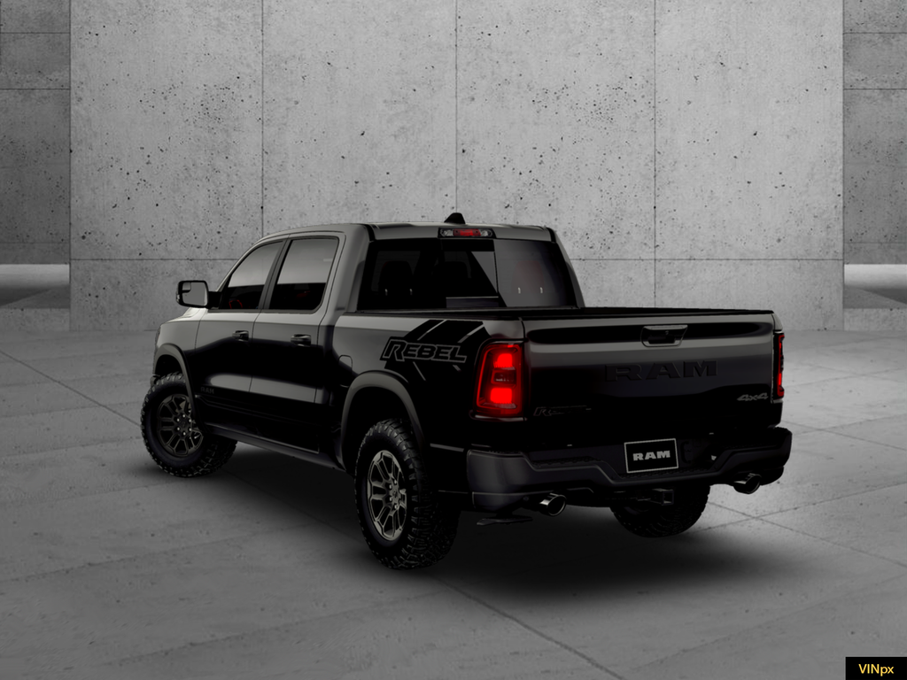 New 2026 Diamond Black Crystal Pearl-Coat Exterior Paint RAM Rebel image 3