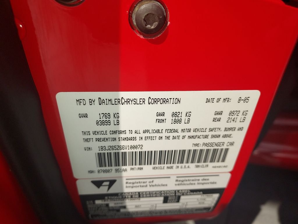 Used 2006 Red Dodge SRT10 image 23