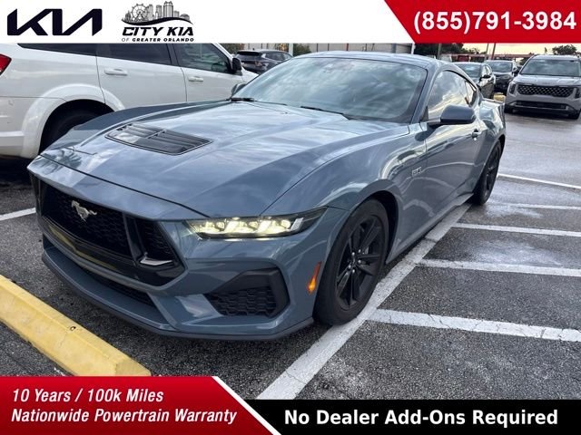 Blue 2024 Ford Mustang Coupe Rear-Wheel Drive