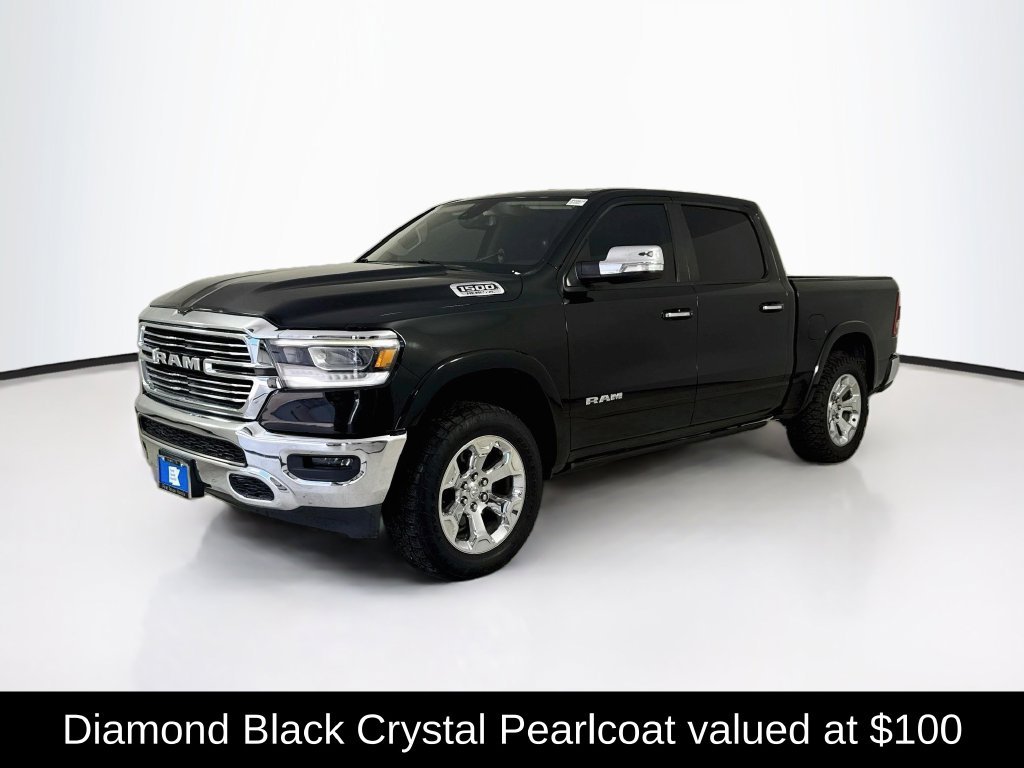 Used 2019 Diamond Black Crystal Pearlcoat Ram Laramie image 3