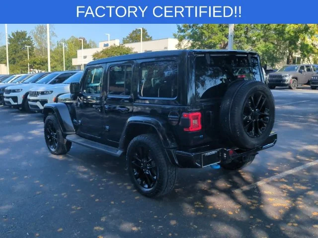 Used 2021 Black Jeep Unlimited Sahara 4xe image 3