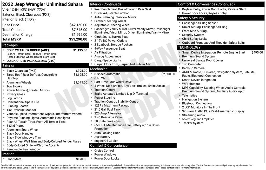 Used 2022 Black Jeep Unlimited Sahara image 9