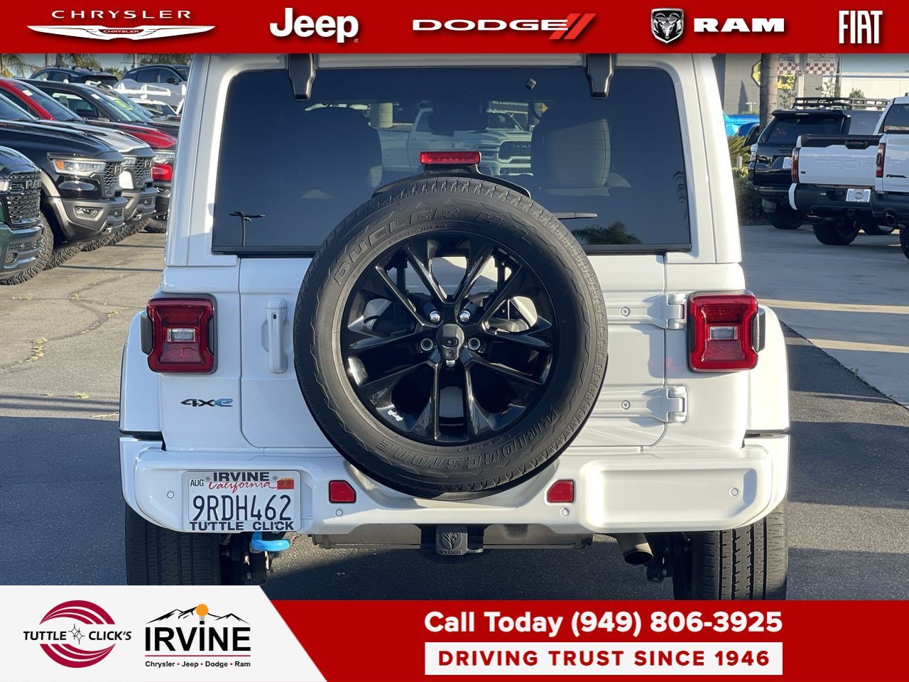 Used 2021 Bright White Clearcoat Jeep Unlimited Sahara High Altitude image 5