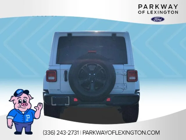 Used 2021 White Jeep Unlimited Sahara Altitude image 4