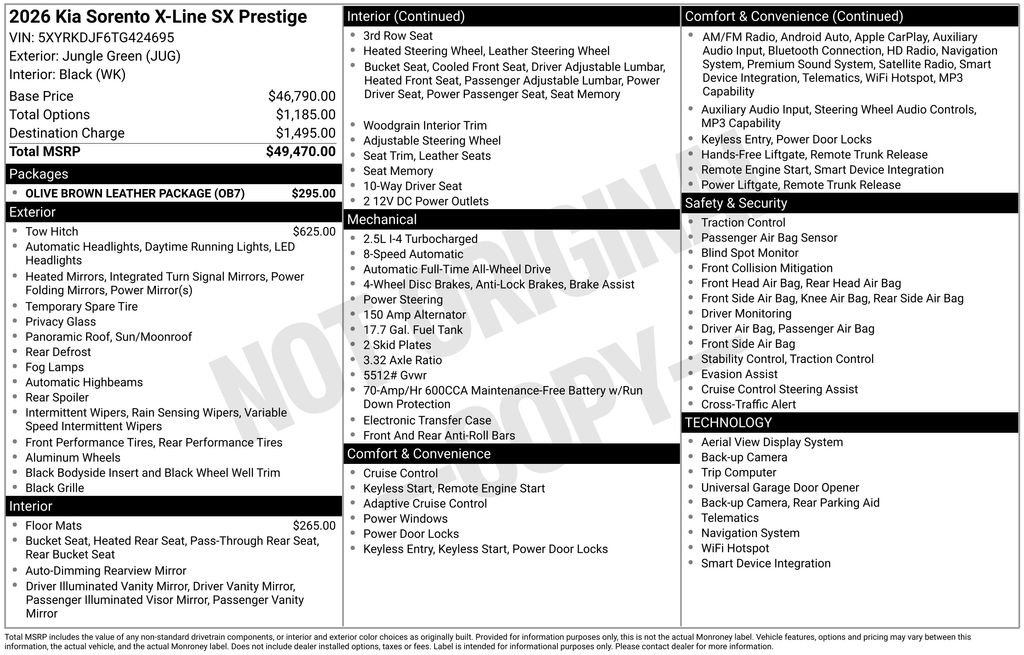 New 2026 Jungle Green Kia X-Line SX Prestige AWD image 33