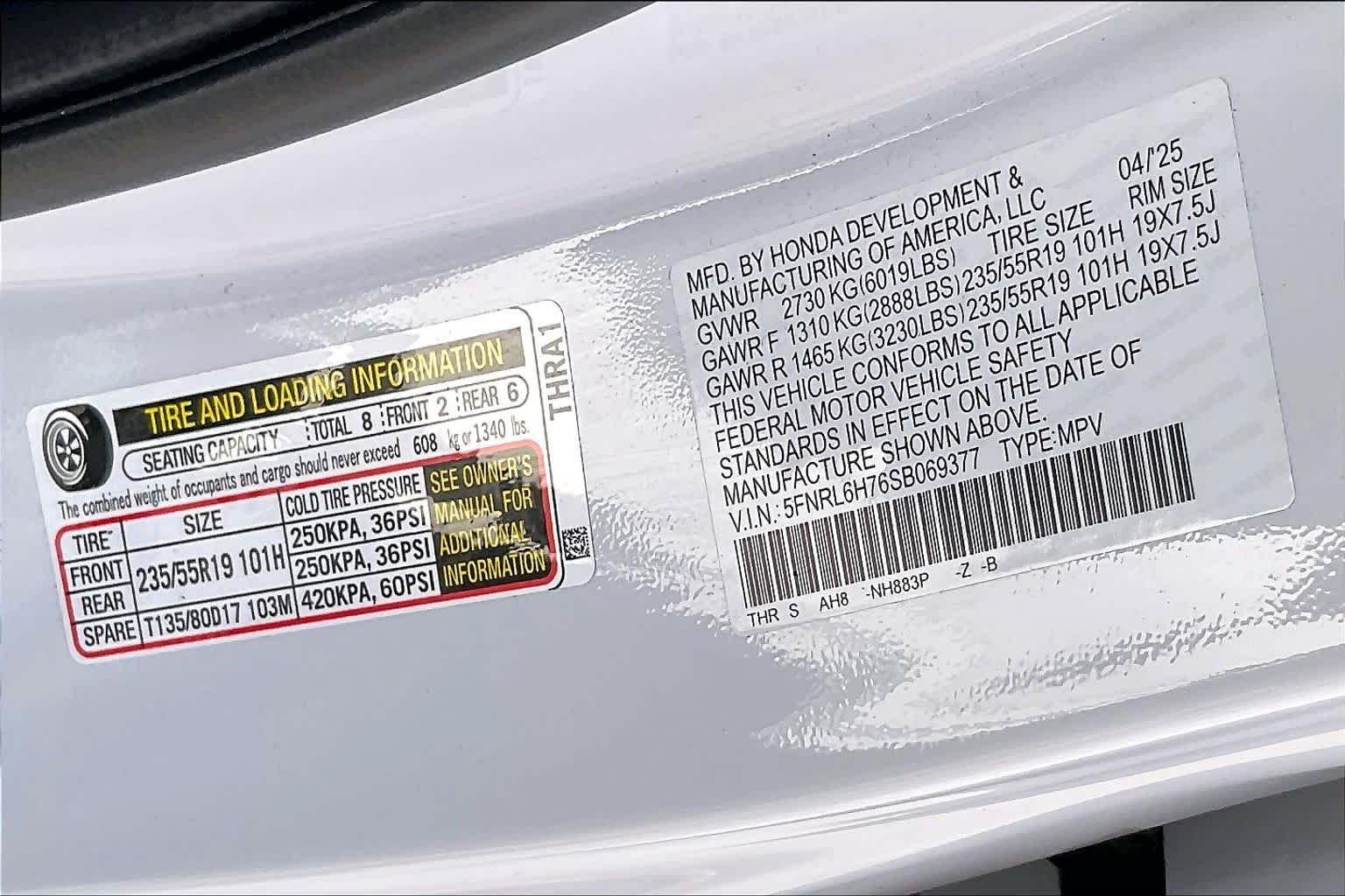 Used 2025 Platinum White Pearl Honda Sport-L image 34